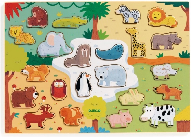 Puzzle en bois pour enfants Animaux