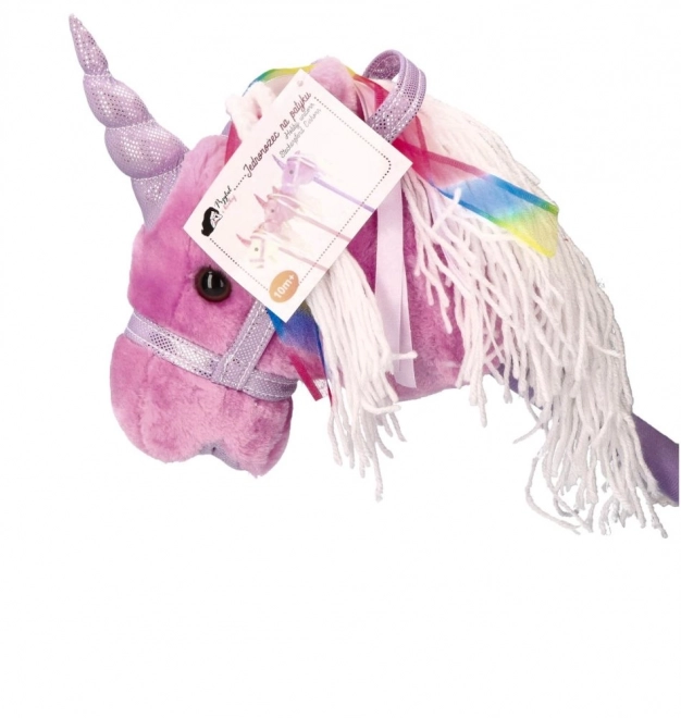 Licorne à bascule sur bâton Rosa