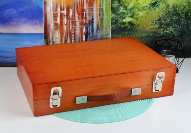 Grande trousse en bois pour petits artistes 174 pièces