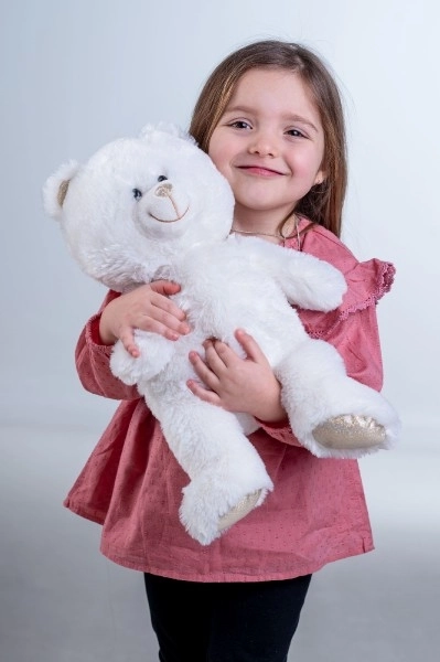 Snílek ours en peluche blanc 40 cm avec éclairage et son