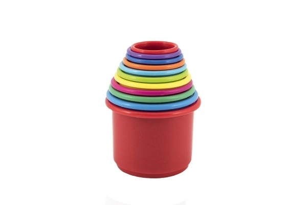 Kubus pyramide jouet d'emboîtement rond en plastique 11pcs dans une boîte 11x20x11cm 12m+