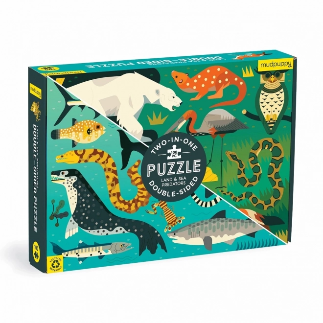 Puzzle réversible Mudpuppy Prédateurs terrestres et marins