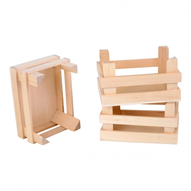 Small Foot Ensemble de petites caisses alimentaires 3 pcs