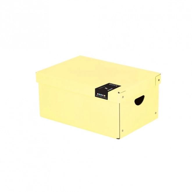 Grande boîte laminée Pastelini jaune