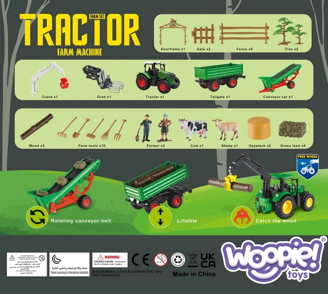 Set de machines agricoles tracteur mini ferme WOOPIE