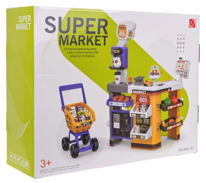 MEGA Supermarché avec chariot + accessoires