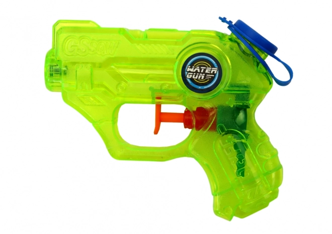 Mini pistolet à eau vert-bleu avec une portée de 7-8 m