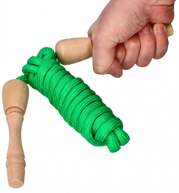 Goki corde à sauter avec poignées en bois 240 cm
