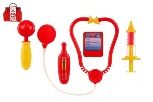 Ensemble de docteur pour enfants avec stéthoscope et sac médical
