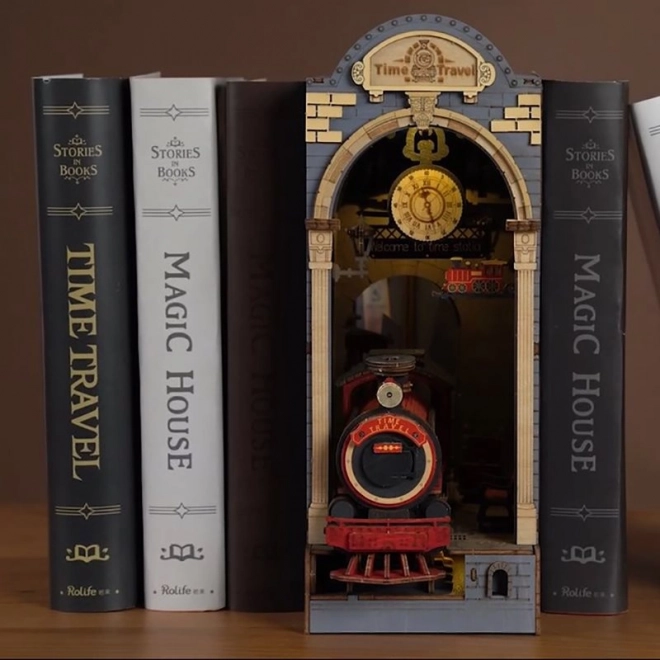 Serre-livres Voyage dans le temps avec éclairage LED