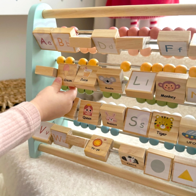 Boulier éducatif en bois et alphabet Tooky Toy