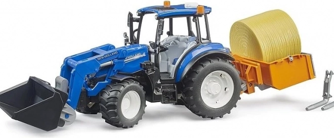 Bruder Tracteur New Holland T5.120 avec chargeur frontal et remorque