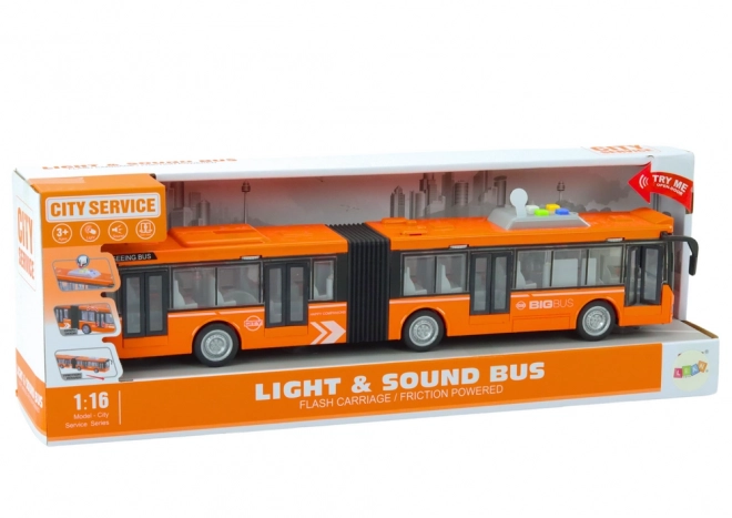 Bus articulé de ville 1:16 Conduite Lumières Sons Orange