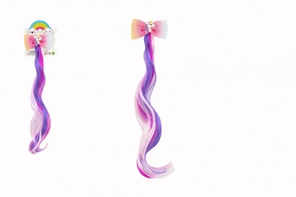 Clip à cheveux avec pendentif licorne arc-en-ciel