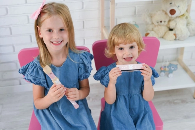 Harmonica rose pour enfants avec décor
