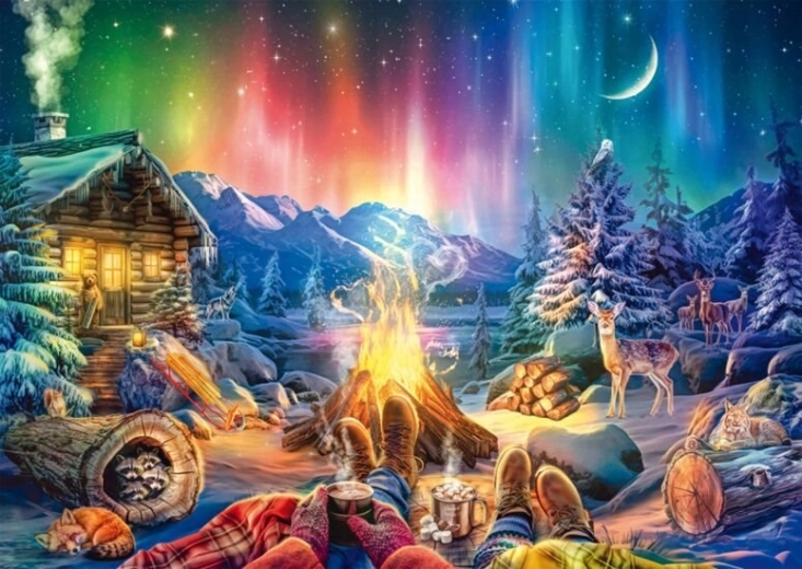 Puzzle Romantique au coin du feu sous les étoiles 1000 pièces SCHMIDT