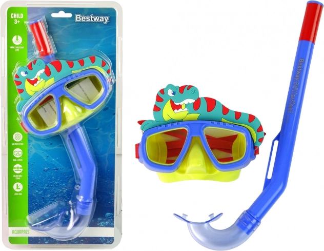 Set de plongée pour enfants avec tuba – animaux, bleu Bestway – Bleu