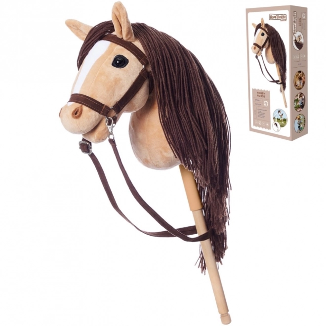 HOPPIHORSE cheval sur bâton hobby horse taille A3 beige