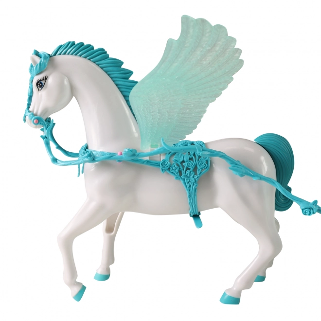 Carrosse avec cheval ailé et lumière