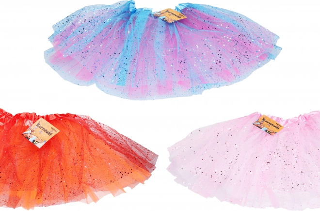 Jupe de carnaval à double couche, mix de 3 couleurs