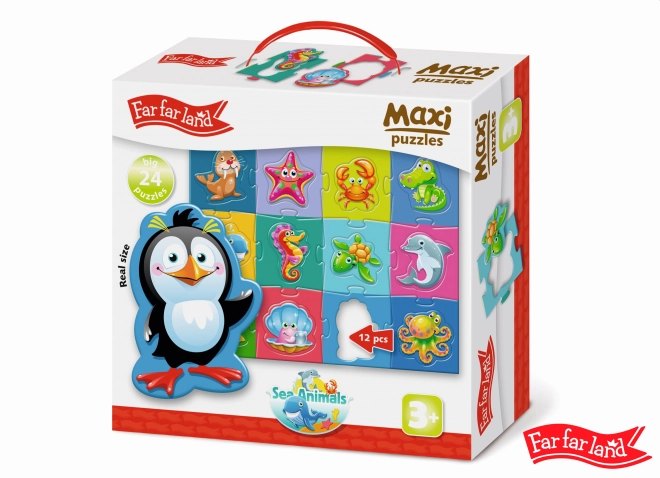 Far Far Land maxi puzzle Animaux marins 24 pièces