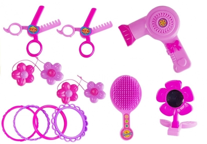 Coiffeuse avec chaise et accessoires