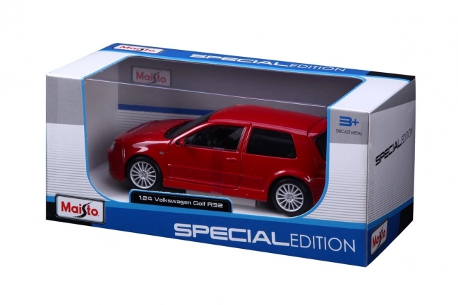 Maquette de voiture Volkswagen Golf R32 Maisto édition spéciale 1:24 rouge