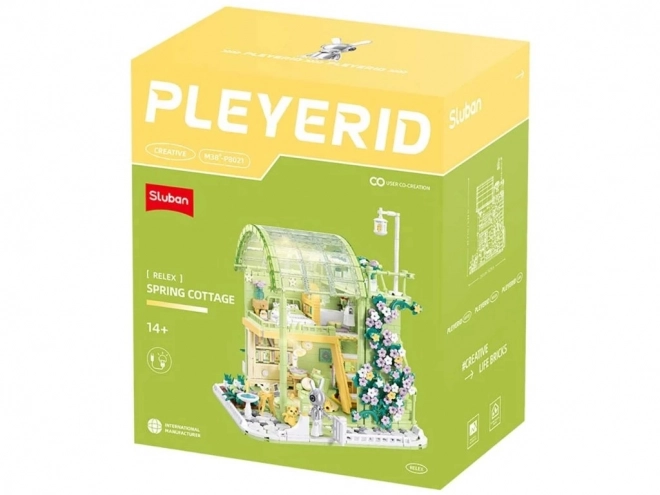 Sluban maisonnette de printemps – petite maison de jardin pastel avec éclairage
