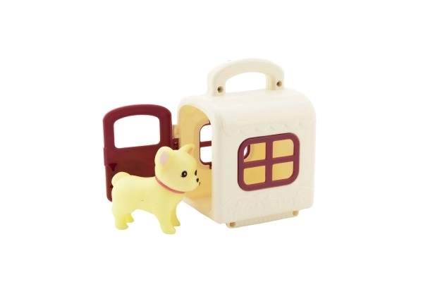 Petit animal dans une boîte de transport