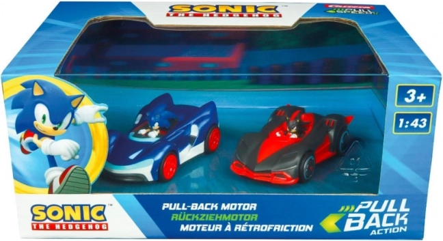 Set de petites voitures Sonic et Shadow à mécanisme à friction