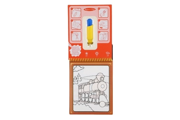 Coloriage magique à l'eau moyens de transport avec stylo magique sur carte 15x25x4cm