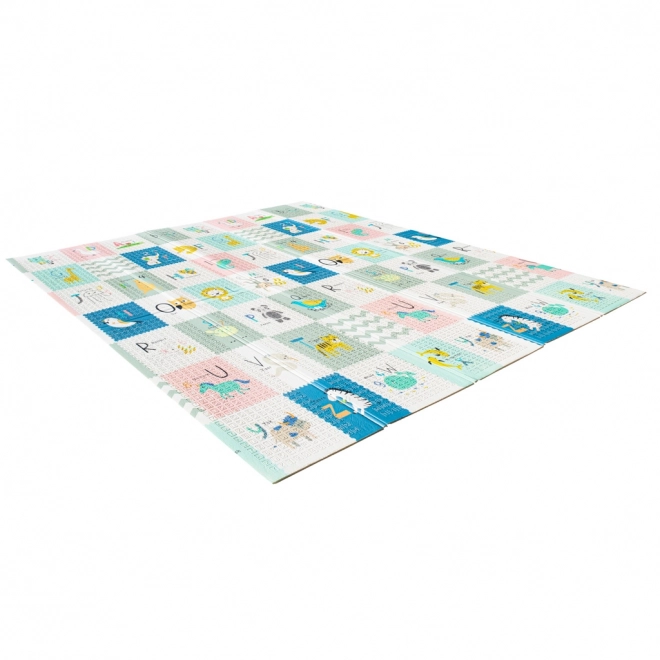 Tapis éducatif pliable en mousse à double face 179x198 éléphants/images