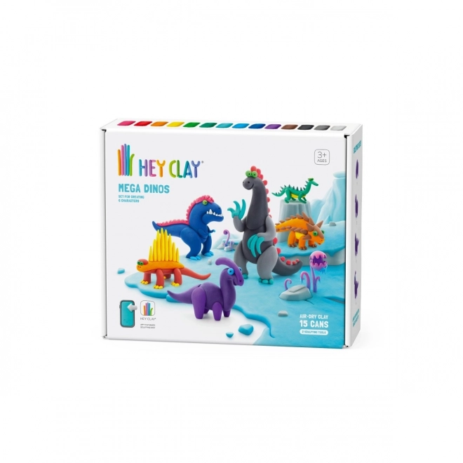 Ensemble Hey Clay Mega Dinosaurs en pâte plastique