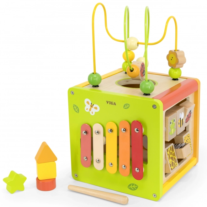 Cube en bois 5 en 1