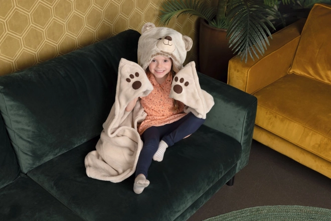 Couverture chaude à capuche Ours Cozy Noxxiez