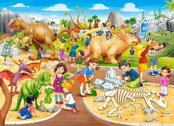 Puzzle parc des dinosaures 70 pièces