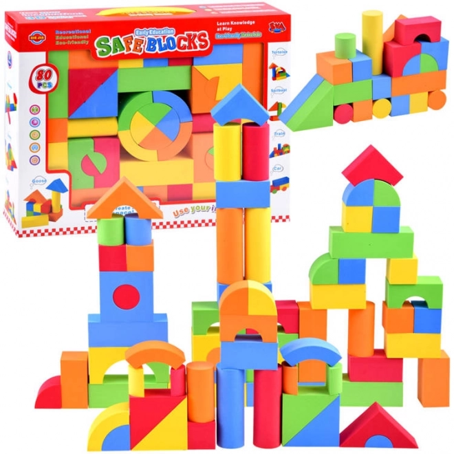Blocs en mousse colorés 80 pièces