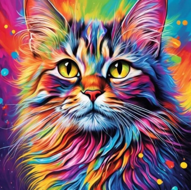 Norimpex Peinture diamant Portrait de chaton coloré 30x40 cm