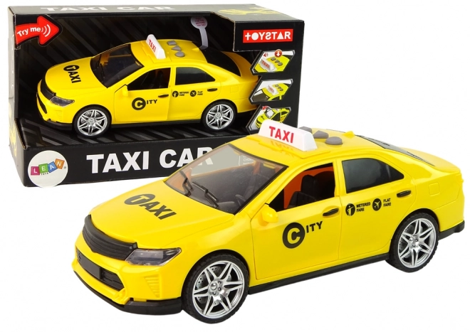 Véhicule Taxi Auto 1:14 Lumières Sons Jaune