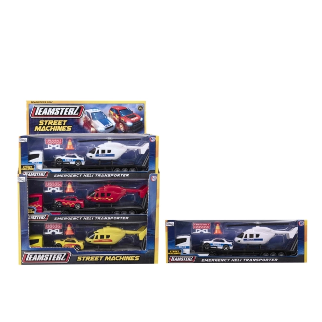Teamsterz transport de voiture et hélicoptère pour enfants