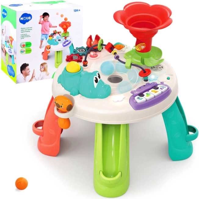 Table d’activités interactive Hola avec piano à boules