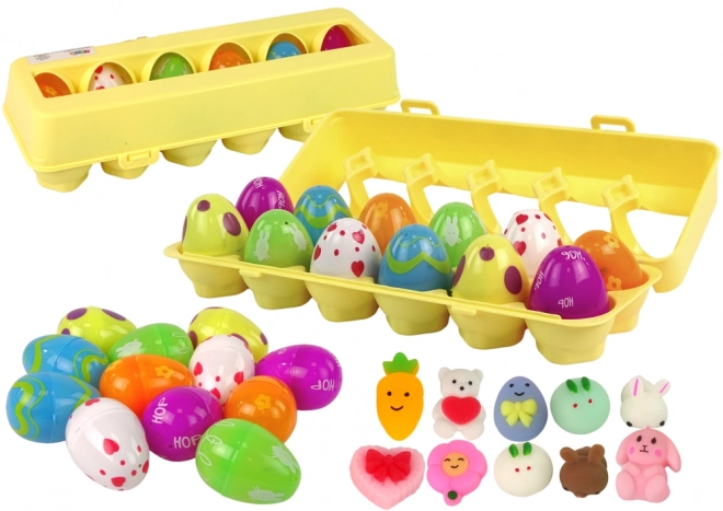 Ensemble d'œufs de Pâques Squishy 12 pièces