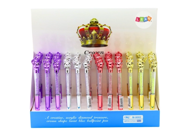 Stylo à bille avec couronne Diamonds Recharge Bleu 0,7 mm Mix