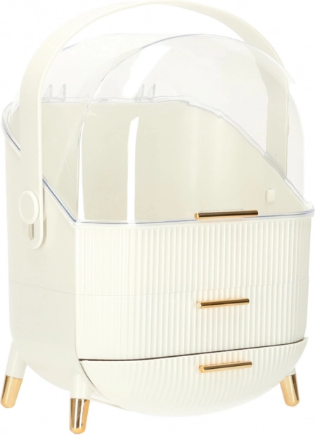 organisateur cosmétique blanc avec tiroirs