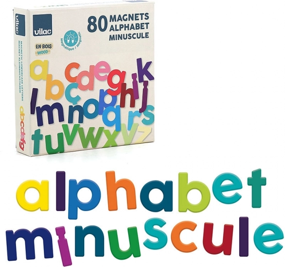 Vilac Abécédaire Magnétique en Bois Lettres Minuscules