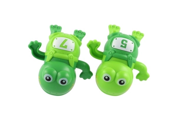 Grenouille à remonter pour baignoire en plastique 10cm 6pcs dans boîte 18m+