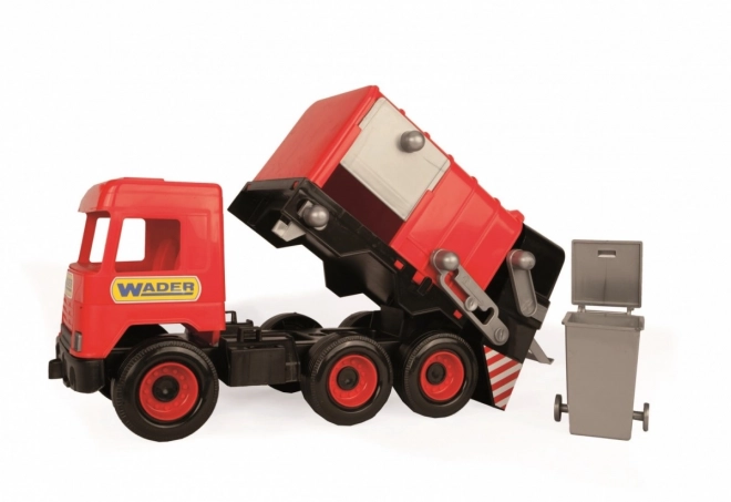 Camion-poubelle rouge Middle Truck dans une boîte