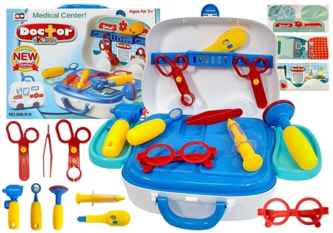 Ensemble médical dans une valise roulante