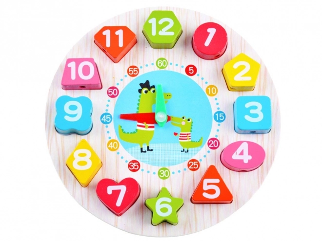 Horloge éducative en bois avec trieur