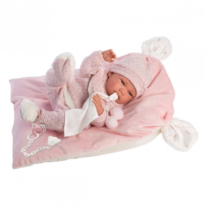 Llorens 73860 NOUVEAU-NÉ FILLE - poupée réaliste bébé avec corps en vinyle complet - 40 cm